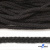 Шнур плетеный d-6 мм круглый, 70% хлопок 30% полиэстер, уп.90+/-1 м, цв.1078-черный - купить в Каспийске. Цена: 588 руб.