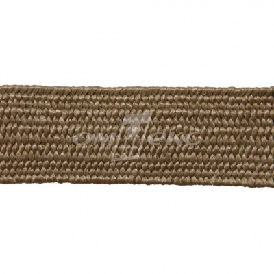 Тесьма отделочная полипропиленовая плетеная эластичная #2, шир. 40мм, цв.- соломенный - купить в Каспийске. Цена: 50.99 руб.