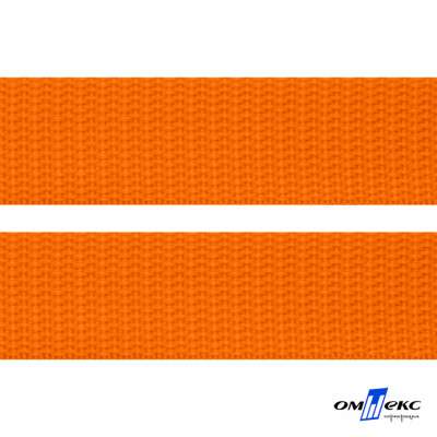 Оранжевый- цв.523 -Текстильная лента-стропа 550 гр/м2 ,100% пэ шир.25 мм (боб.50+/-1 м) - купить в Каспийске. Цена: 405.80 руб.