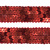 Тесьма с пайетками 3, шир. 20 мм/уп. 25+/-1 м, цвет красный - купить в Каспийске. Цена: 778.19 руб.