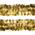 Тесьма с пайетками D16, шир. 30 мм/уп. 25+/-1 м, цвет золото - купить в Каспийске. Цена: 1 087.39 руб.