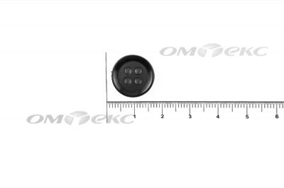 51400/15 мм (4 пр) черные пуговицы - купить в Каспийске. Цена: 0.67 руб.