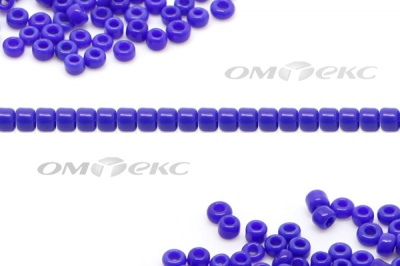 Бисер (ОS) 11/0 ( упак.100 гр) цв.48 - синий - купить в Каспийске. Цена: 48 руб.