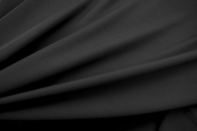 Костюмная ткань с вискозой "Флоренция", 195 гр/м2, шир.150см, цвет чёрный - купить в Каспийске. Цена 502.24 руб.