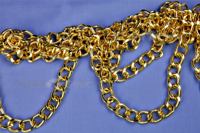 Цепь металл декоративная №11 (17*13) золото (10+/-1 м)  - купить в Каспийске. Цена: 1 341.87 руб.