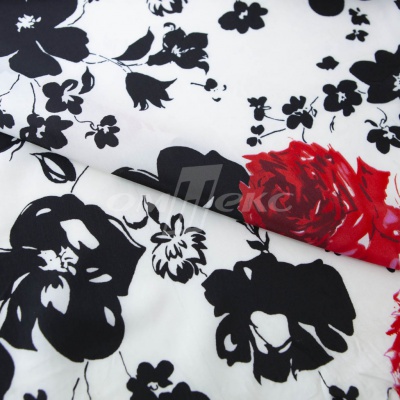 Плательная ткань "Фламенко" 22.1, 80 гр/м2, шир.150 см, принт растительный - купить в Каспийске. Цена 239.03 руб.