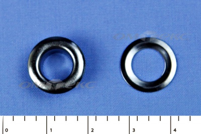 Люверсы металлические, блочка/кольцо, №5 (8 мм) упак.1000 шт- цв.никель - купить в Каспийске. Цена: 392 руб.