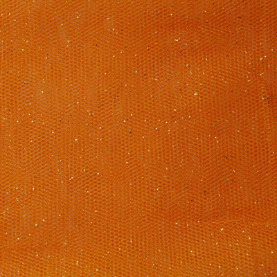 Сетка Глиттер, 24 г/м2, шир.145 см., оранжевый - купить в Каспийске. Цена 117.24 руб.