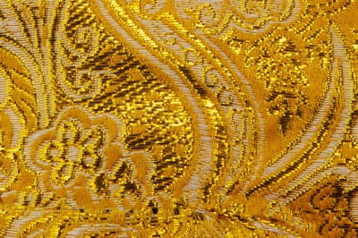 Ткань костюмная жаккард №12, 140 гр/м2, шир.150см, цвет жёлтый - купить в Каспийске. Цена 383.29 руб.