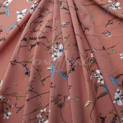Плательная ткань "Фламенко" 2.1, 80 гр/м2, шир.150 см, принт растительный - купить в Каспийске. Цена 311.05 руб.
