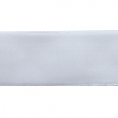 Лента бархатная нейлон, шир.25 мм, (упак. 45,7м), цв.01-белый - купить в Каспийске. Цена: 981.09 руб.