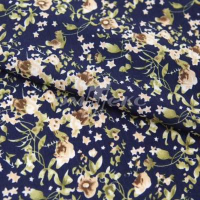 Плательная ткань "Фламенко" 1.1, 80 гр/м2, шир.150 см, принт растительный - купить в Каспийске. Цена 241.49 руб.