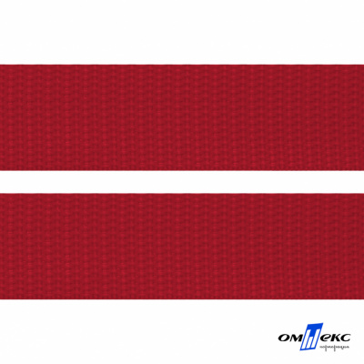 Красный- цв.171 -Текстильная лента-стропа 550 гр/м2 ,100% пэ шир.20 мм (боб.50+/-1 м) - купить в Каспийске. Цена: 318.85 руб.