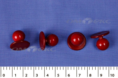 Пуговица поварская "Пукля", 10 мм, цвет красный - купить в Каспийске. Цена: 2.28 руб.