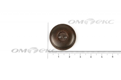 Пуговица деревянная круглая №54 (25мм) - купить в Каспийске. Цена: 4.12 руб.