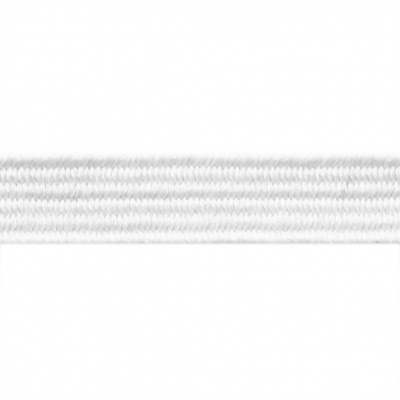 Резиновые нити с текстильным покрытием, шир. 6 мм (182 м/уп), цв.-белый - купить в Каспийске. Цена: 705.59 руб.