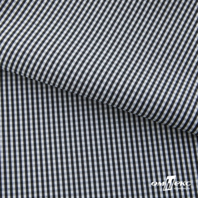 Ткань сорочечная Клетка Виши, 115 г/м2, 58% пэ,42% хл, шир.150 см, цв.6-черный, (арт.111) - купить в Каспийске. Цена 309.82 руб.