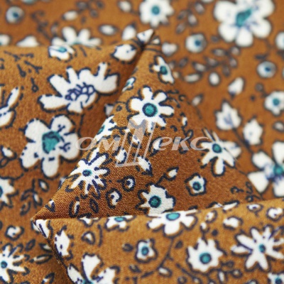 Плательная ткань "Фламенко" 11.1, 80 гр/м2, шир.150 см, принт растительный - купить в Каспийске. Цена 239.03 руб.
