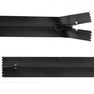 Молния водонепроницаемая PVC Т-7, 20 см, неразъемная, цвет чёрный - купить в Каспийске. Цена: 21.56 руб.