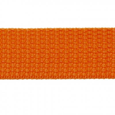Стропа текстильная, шир. 25 мм (в нам. 50+/-1 ярд), цвет оранжевый - купить в Каспийске. Цена: 409.94 руб.