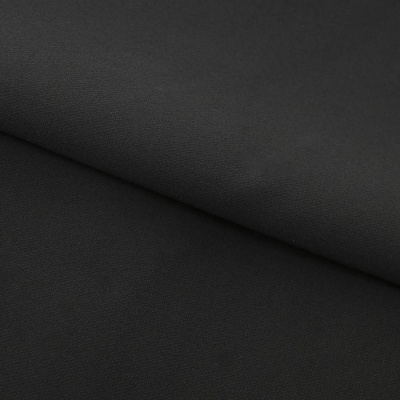 Костюмная ткань "Элис", 220 гр/м2, шир.150 см, цвет чёрный - купить в Каспийске. Цена 308 руб.