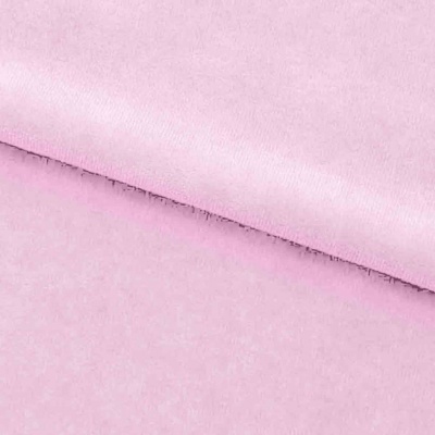 Велюр JS LIGHT 1, 220 гр/м2, шир.150 см, (3,3 м/кг), цвет бл.розовый - купить в Каспийске. Цена 1 055.34 руб.