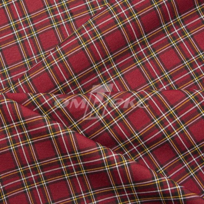 Ткань костюмная клетка 24379 2012, 230 гр/м2, шир.150см, цвет бордовый/бел/жел - купить в Каспийске. Цена 539.74 руб.