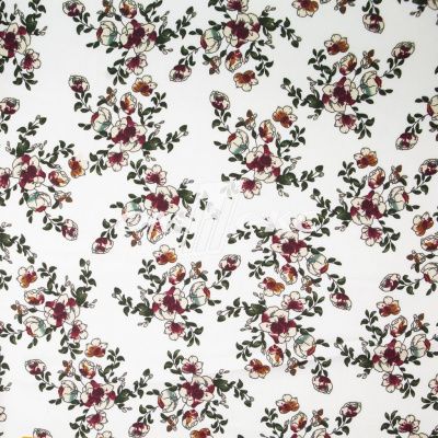 Плательная ткань "Фламенко" 23.1, 80 гр/м2, шир.150 см, принт растительный - купить в Каспийске. Цена 264.56 руб.