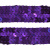 Тесьма с пайетками 12, шир. 20 мм/уп. 25+/-1 м, цвет фиолет - купить в Каспийске. Цена: 778.19 руб.
