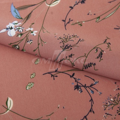 Плательная ткань "Фламенко" 2.1, 80 гр/м2, шир.150 см, принт растительный - купить в Каспийске. Цена 311.05 руб.