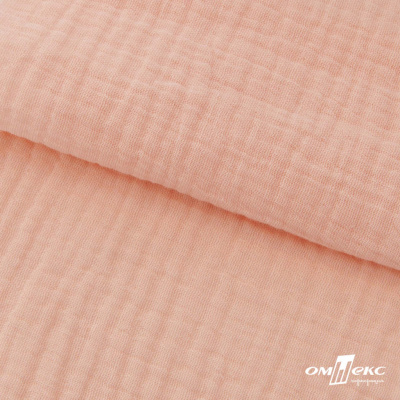 Ткань Муслин, 100% хлопок, 125 гр/м2, шир. 140 см #201 цв.(18)-розовый персик - купить в Каспийске. Цена 464.97 руб.