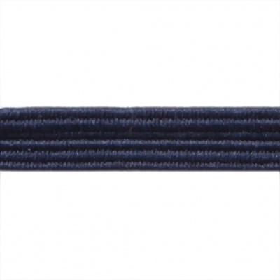 Резиновые нити с текстильным покрытием, шир. 6 мм ( упак.30 м/уп), цв.- 117-т.синий - купить в Каспийске. Цена: 152.05 руб.