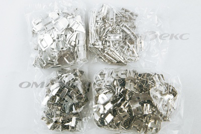 Крючки брючные 4 шипа "Стром" 144 шт. никель - купить в Каспийске. Цена: 383.97 руб.
