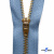 Молнии джинсовые металл т-5, 18 см латунь (YG), цв.-деним (231) - купить в Каспийске. Цена: 22.80 руб.