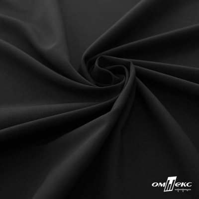 Плательная ткань "Невада", 120 гр/м2, шир.150 см, цвет чёрный - купить в Каспийске. Цена 254.22 руб.