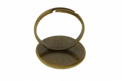 Заготовка для рукоделия металлическая фигурная для кольца 15мм - купить в Каспийске. Цена: 7.44 руб.