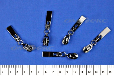 Слайдер декоративный, металлический №1/спираль Т7/никель - купить в Каспийске. Цена: 6.29 руб.