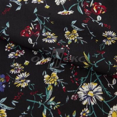 Плательная ткань "Фламенко" 6.2, 80 гр/м2, шир.150 см, принт растительный - купить в Каспийске. Цена 239.03 руб.