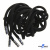 Шнурки #107-05, круглые 130 см, декор.наконечник, цв.чёрный - купить в Каспийске. Цена: 22.56 руб.