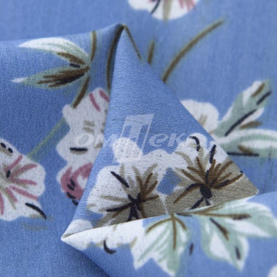 Плательная ткань "Фламенко" 12.1, 80 гр/м2, шир.150 см, принт растительный - купить в Каспийске. Цена 241.49 руб.
