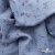 Ткань Муслин принт, 100% хлопок, 125 гр/м2, шир. 140 см, #2308 цв. 69 серо-голубой с цветком - купить в Каспийске. Цена 413.11 руб.