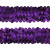 Тесьма с пайетками 12, шир. 30 мм/уп. 25+/-1 м, цвет фиолет - купить в Каспийске. Цена: 1 098.48 руб.