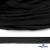 Шнур плетеный d-8 мм плоский, 70% хлопок 30% полиэстер, уп.85+/-1 м, цв.- чёрный - купить в Каспийске. Цена: 735 руб.