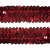 Тесьма с пайетками 3, шир. 30 мм/уп. 25+/-1 м, цвет красный - купить в Каспийске. Цена: 1 087.39 руб.