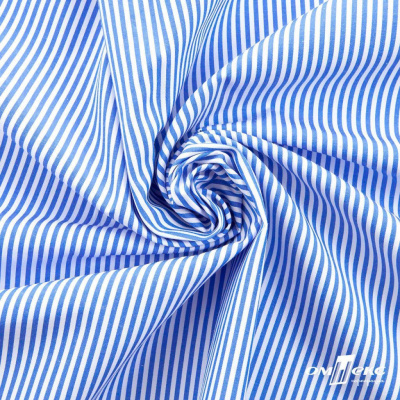 Ткань сорочечная Полоска Кенди, 115 г/м2, 58% пэ,42% хл, шир.150 см, цв.3-синий, (арт.110) - купить в Каспийске. Цена 306.69 руб.
