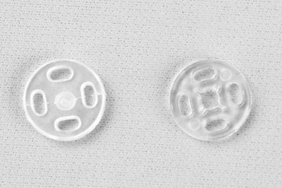 Кнопки пришивные пластиковые 11,5 мм, блистер 24шт, цв.-прозрачные - купить в Каспийске. Цена: 59.44 руб.