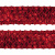 Тесьма с пайетками 3, шир. 35 мм/уп. 25+/-1 м, цвет красный - купить в Каспийске. Цена: 1 308.30 руб.